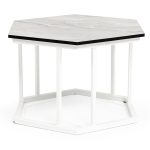 "Женева" интерьерный стол из HPL шестиугольный