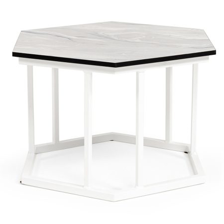 "Женева" интерьерный стол из HPL шестиугольный