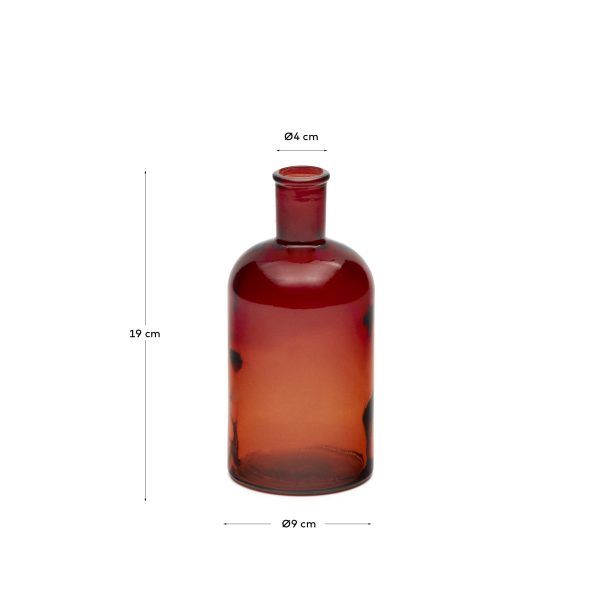 Brenna Ваза из 100 % переработанного коричневого стекла 19 см — изображение 3