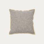 Чехол для подушки Airi в бежевую клетку с желтой окантовкой 45 x 45 см