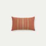 Чехол для подушки из льна Sairu оранжевого цвета с вышивкой из джута 30 x 50 см