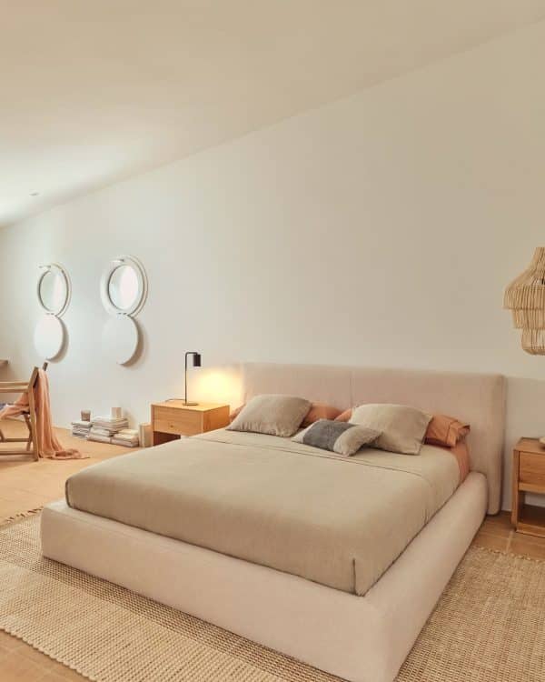 Чехол для подушки Lorin из льна зелёного цвета с бахромой 30 x 50 см — изображение 4