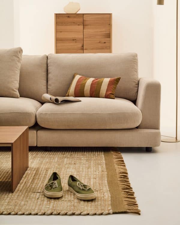 Чехол для подушки Nivran из льна в разноцветную полоску 30 x 50 см — изображение 2