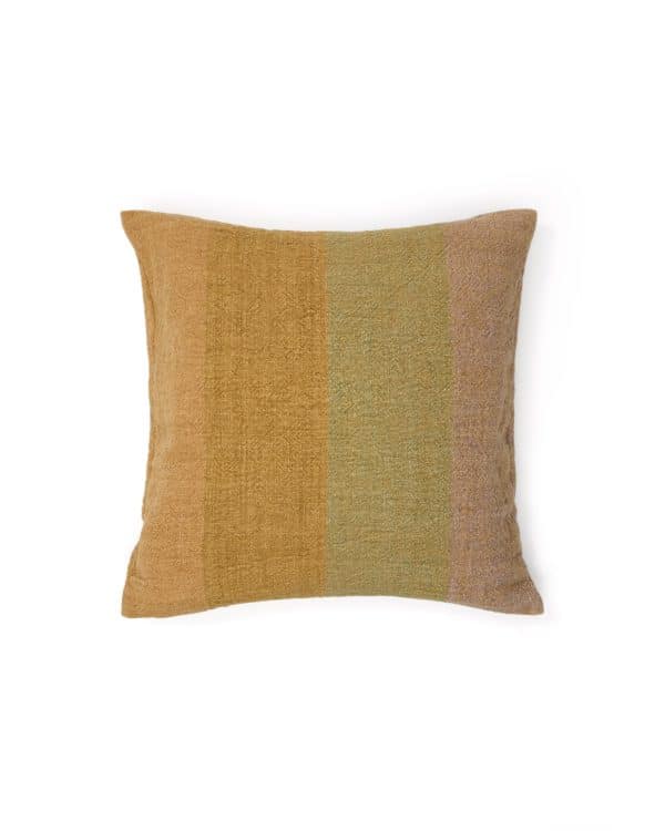 Чехол для подушки Taris из льна в горчичную полоску 50 х 50 см — изображение 4