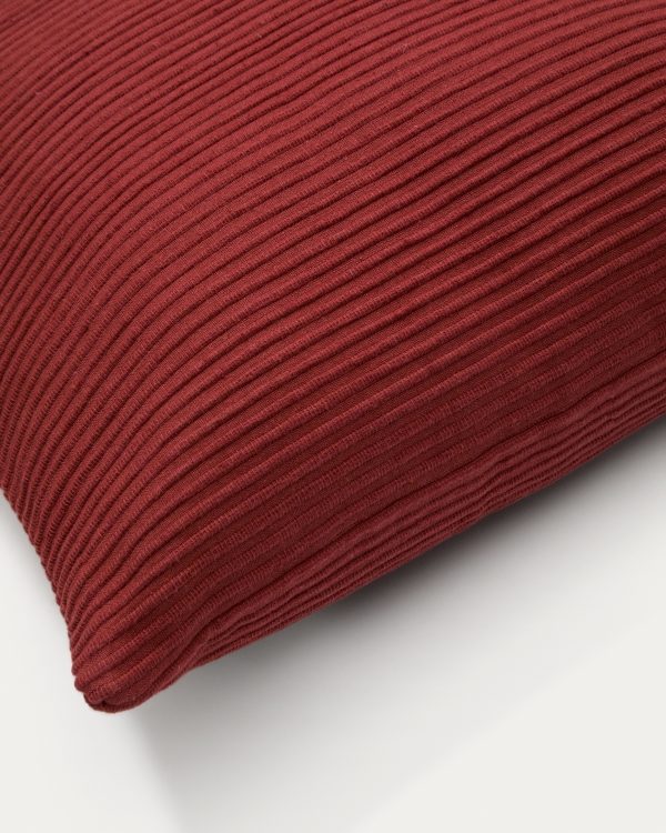 Чехол на подушку Minec терракотовый 100% лен 45 x 45 см — изображение 3