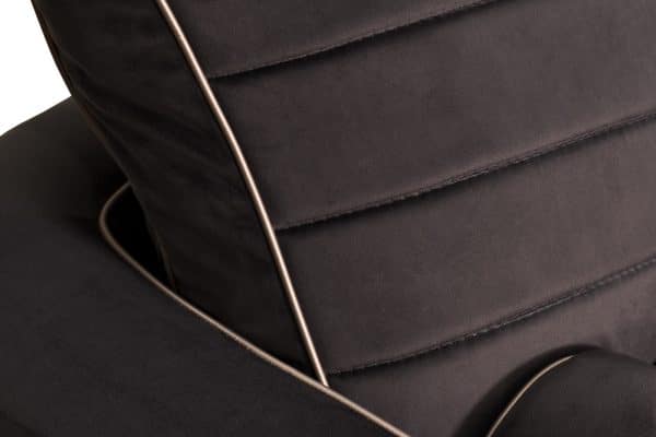 Диван Madrid Memory с кантом трехм. без мех.,велюр серый Riv96 — изображение 4