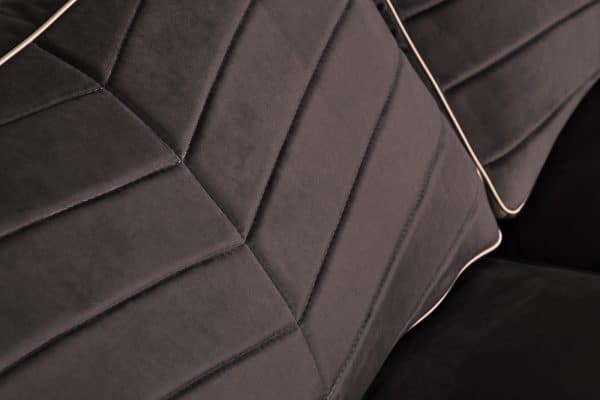 Диван Madrid Memory с кантом трехм. без мех.,велюр серый Riv96 — изображение 5