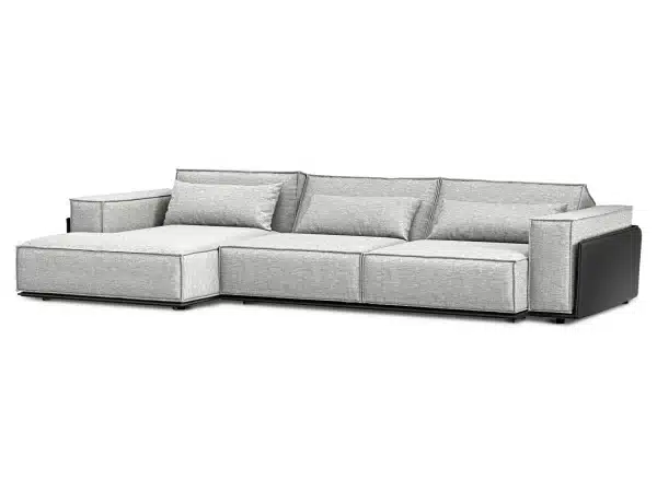 Диван угловой Asti черный, светло-серый — изображение 3