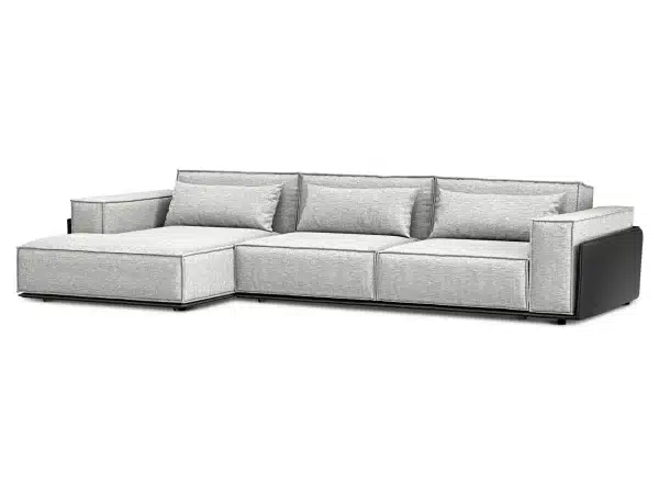 Диван угловой Asti черный, светло-серый — изображение 4
