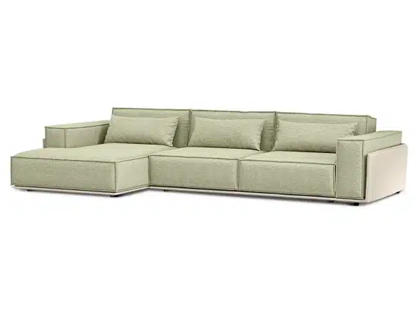 Диван угловой Asti бежевый, светло-зеленый — изображение 4