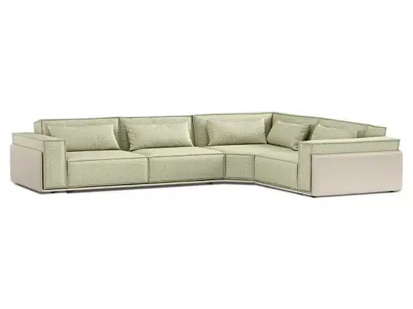 Диван угловой Asti светло-зеленый, бежевый — изображение 5