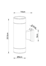 Фасадный светильник Arte lamp PIAUTOS A1913AL-2BK — изображение 2