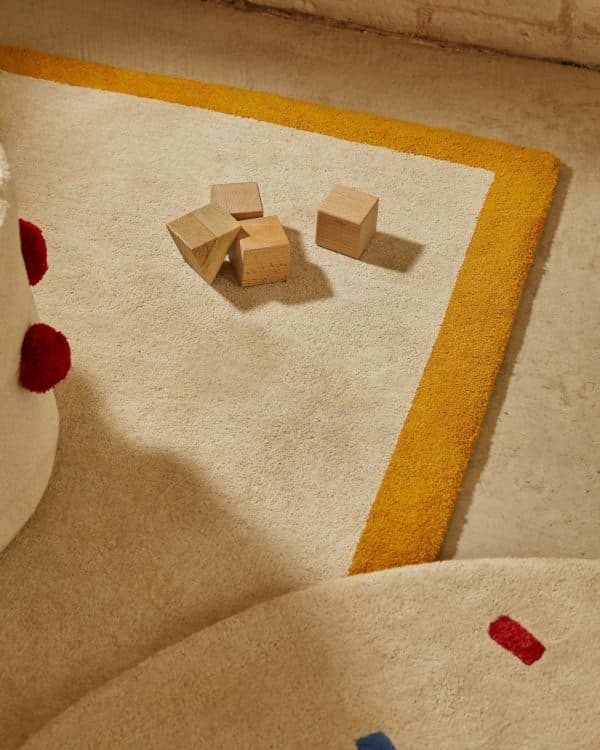 Ковер Nalim бежево-горчичного цвета 100% хлопок 90 х 150 см — изображение 2