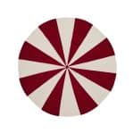 Ковер Wirla бежево-красный 100% хлопок Ø 100 см