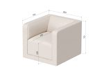 Кресло Cube (бежевый, антивандальная) — изображение 3