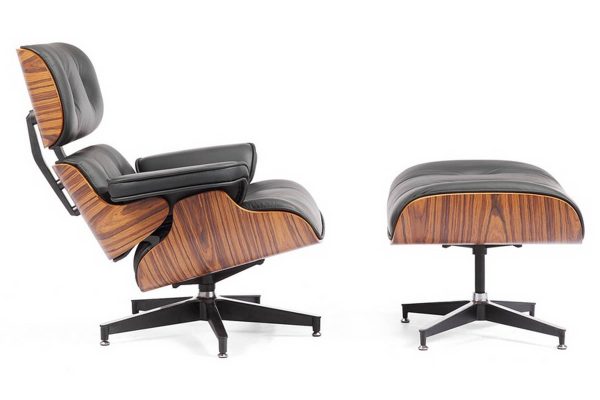 Кресло EAMES LOUNGE CHAIR и оттоманка EAMES LOUNGE CHAIR чёрные — изображение 2