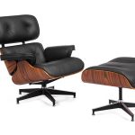 Кресло EAMES LOUNGE CHAIR и оттоманка EAMES LOUNGE CHAIR чёрные