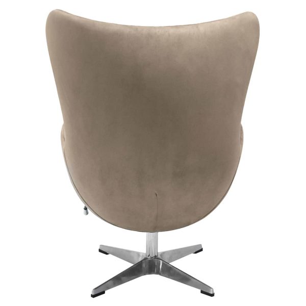 Кресло EGG STYLE CHAIR латте, искусственная замша FR 0647 — изображение 5