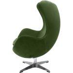 Кресло EGG STYLE CHAIR зеленый, искусственная замша — изображение 4