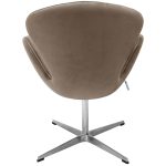 Кресло SWAN STYLE CHAIR, бежевый, искусственная замша — изображение 5