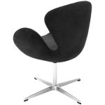 Кресло SWAN STYLE CHAIR графит, искусственная замша — изображение 5