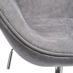 Кресло SWAN STYLE CHAIR серый, искусственная замша — изображение 5