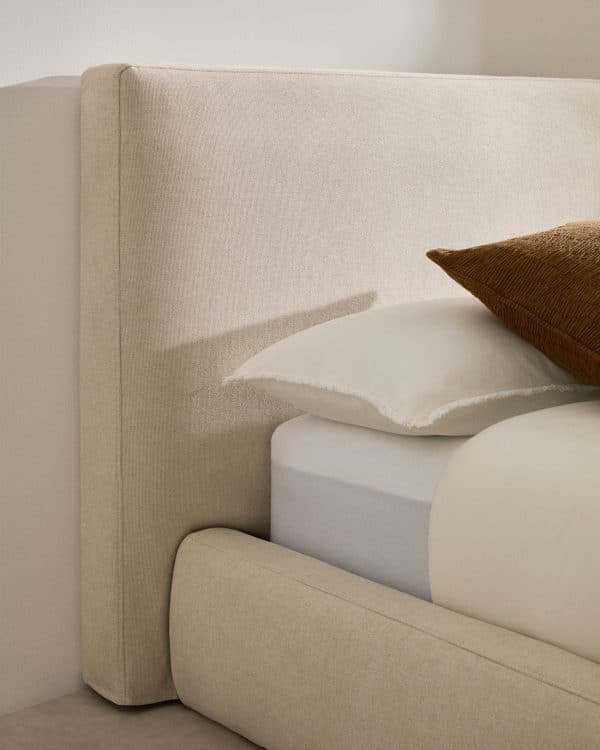 Кровать Blok бежевая со съемными чехлами под матрас 90 х 200 см — изображение 3