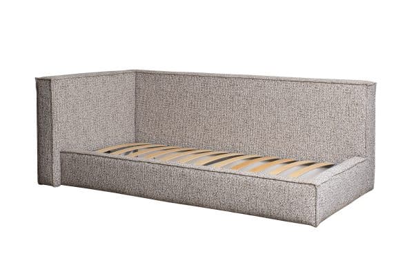 Кровать детская угловая Runa-80 с мех шенилл серая Seppia Ser 114*215*80см — изображение 2