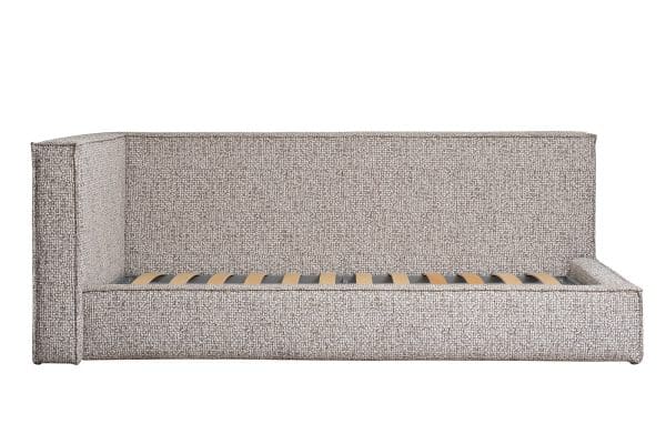 Кровать детская угловая Runa-80 с мех шенилл серая Seppia Ser 114*215*80см