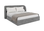 Кровать двуспальная Classic 180 см (серый