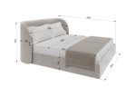 Кровать двуспальная Classic 180 см (серый, букле) — изображение 4