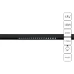 Магнитный трековый светильник Arte Lamp LINEA A4665PL-1BK