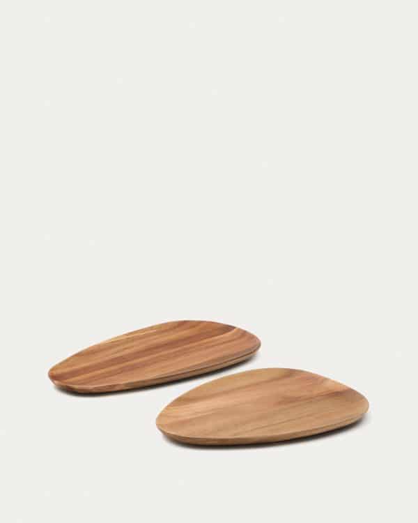 Набор из 2 сервировочных досок Nukha из древесины акации