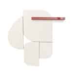 Настенная панель Danei бело-красная 50 x 30 см