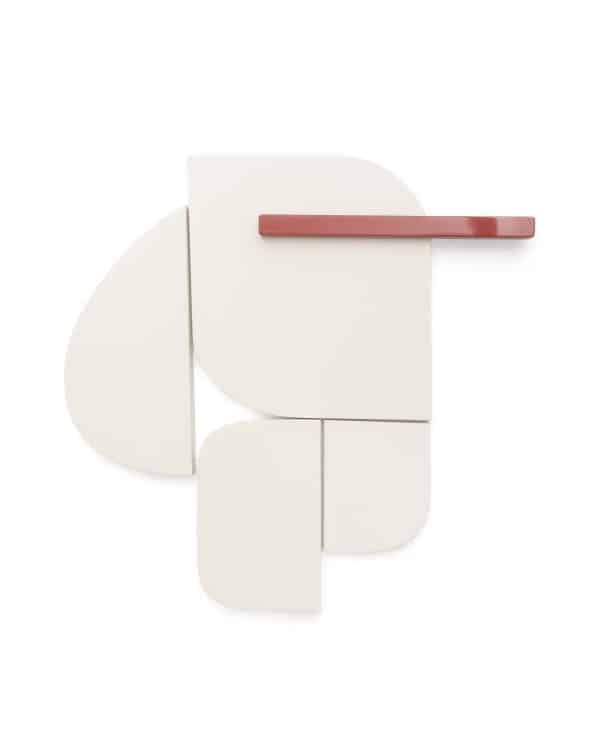 Настенная панель Danei бело-красная 50 x 30 см