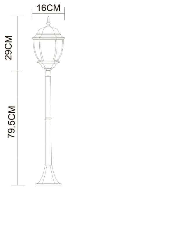 Парковый светильник Arte Lamp PEGASUS A3151PA-1BN — изображение 4