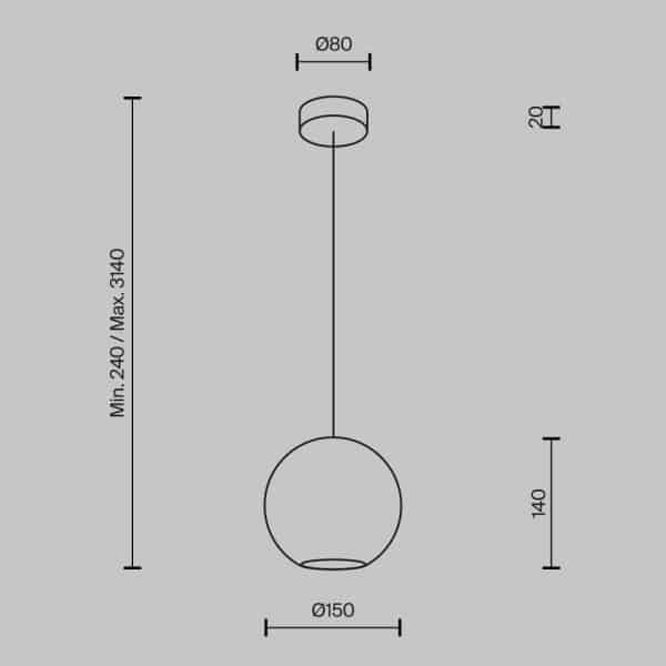 Подвесной светильник Maytoni MOD437PL-01BG — изображение 5