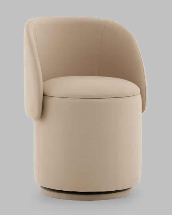 Пуф-трансформер Таунсвилл вращающийся с ящиком велюр бежевый — изображение 2
