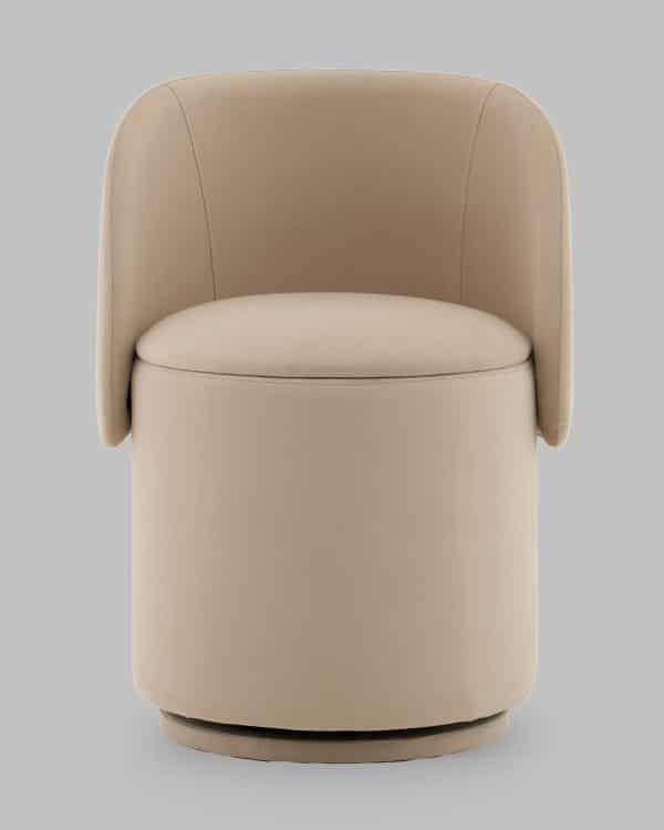 Пуф-трансформер Таунсвилл вращающийся с ящиком велюр бежевый — изображение 3
