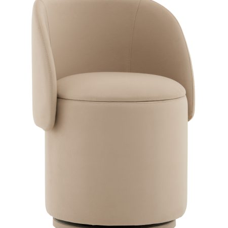 Пуф-трансформер Таунсвилл вращающийся с ящиком велюр бежевый