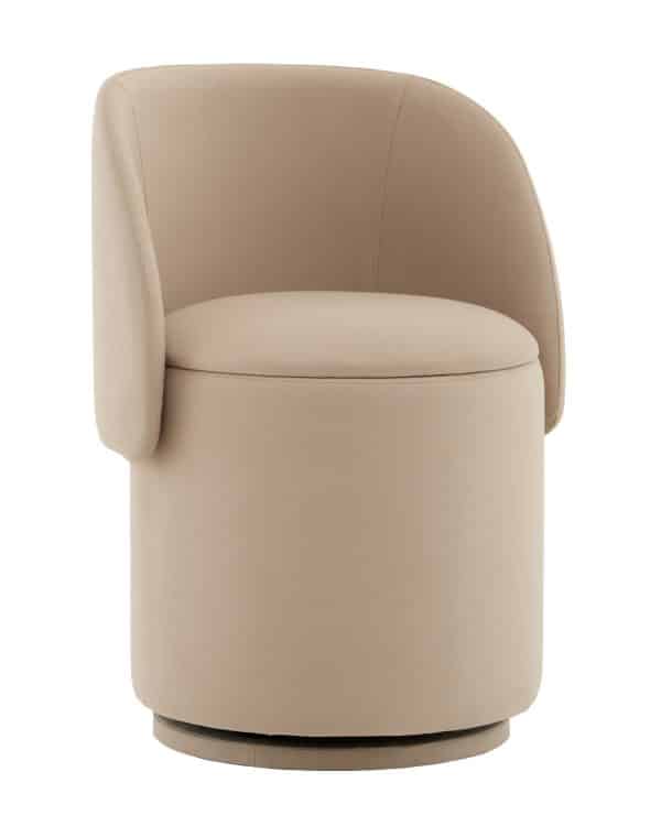 Пуф-трансформер Таунсвилл вращающийся с ящиком велюр бежевый