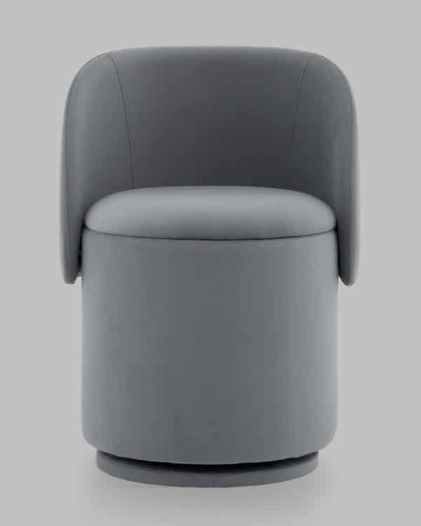 Пуф-трансформер Таунсвилл вращающийся с ящиком велюр серый — изображение 2