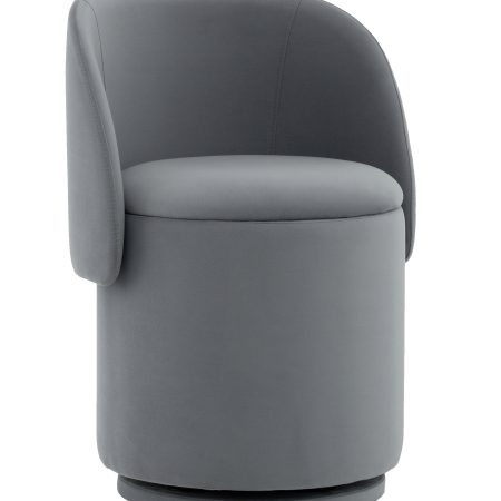 Пуф-трансформер Таунсвилл вращающийся с ящиком велюр серый