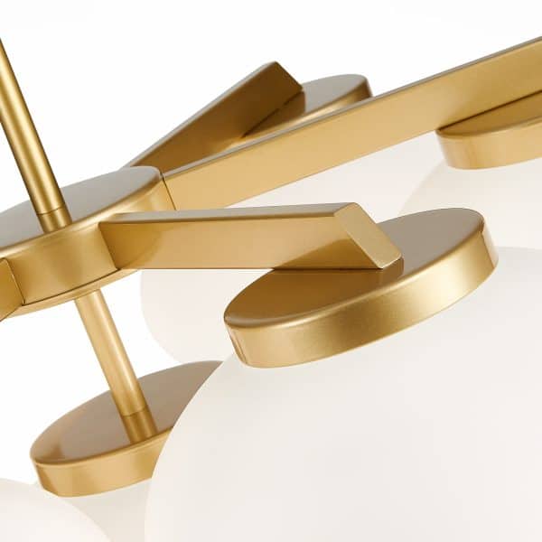 SL1503.203.07 Люстра потолочная ST-Luce Золотистый/Белый E27 7*40W MODICA — изображение 4