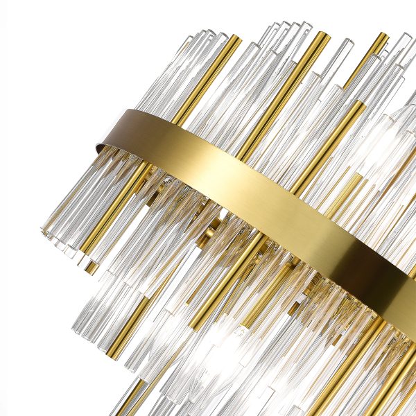 SL1634.303.06 Люстра потолочная ST-Luce Латунь/Прозрачный E14 6*60W RENS — изображение 5