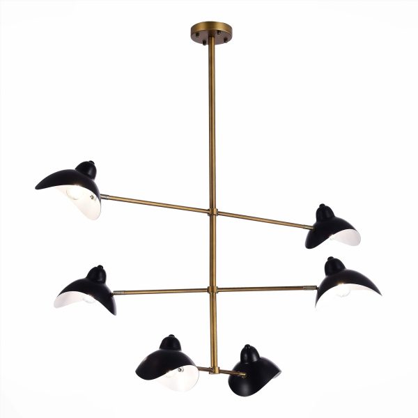 SL1801.303.06 Люстра потолочная ST-Luce Античная бронза/Черный E14 6*60W MINNE — изображение 3