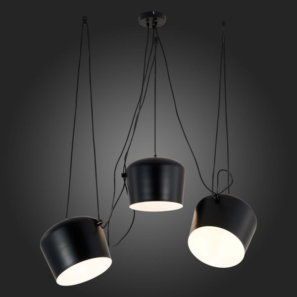 SLE120643-03.1 Светильник подвесной Черный/Черный E27 3*40W TRIESTE — изображение 2