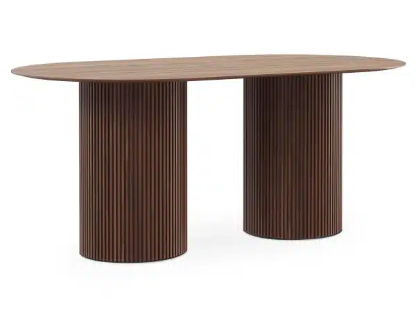 Стол обеденный овальный Mono Stripe 180х100 орех — изображение 2