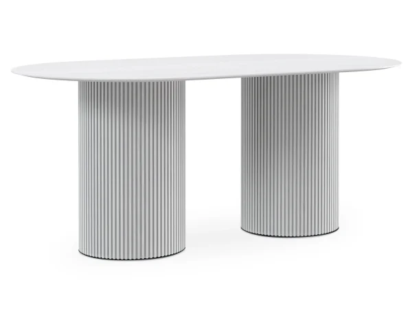 Стол обеденный овальный Mono Stripe 180х100 белый — изображение 2