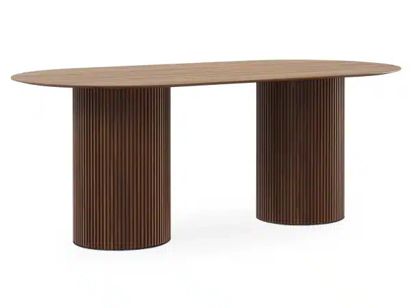 Стол обеденный овальный Mono Stripe 200х100 орех — изображение 2